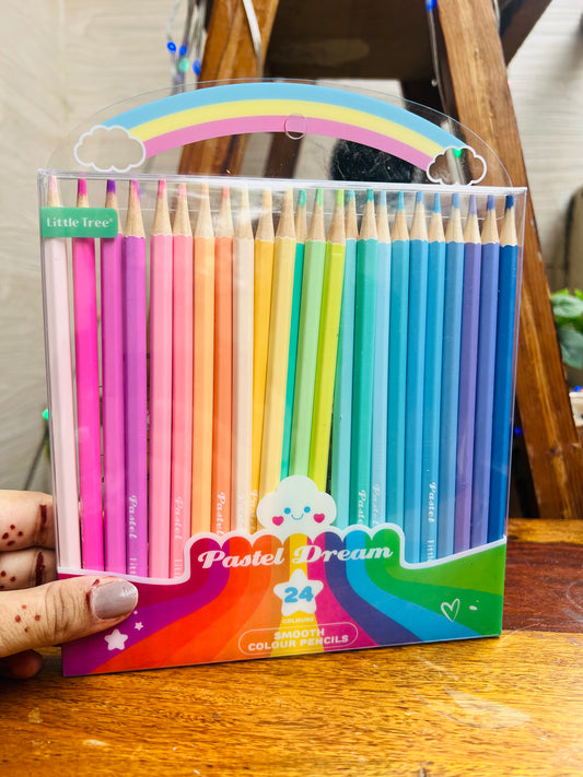 Rainbow Pastel Pencil Colors ( Set of 24 )