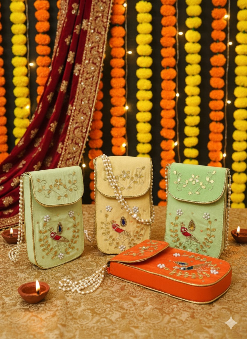 Embroidered Phone Sling Bag