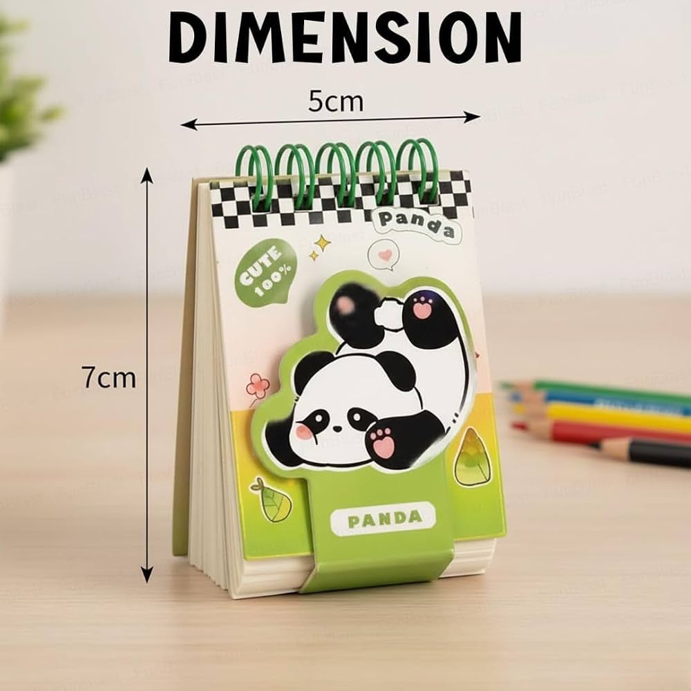Cute Mini Spiral Panda Diary