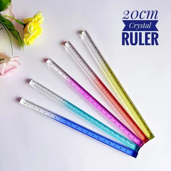 Triangular Crystal Ruler (20cms )