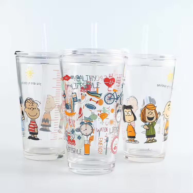 Cute Printed Glass Tumbler