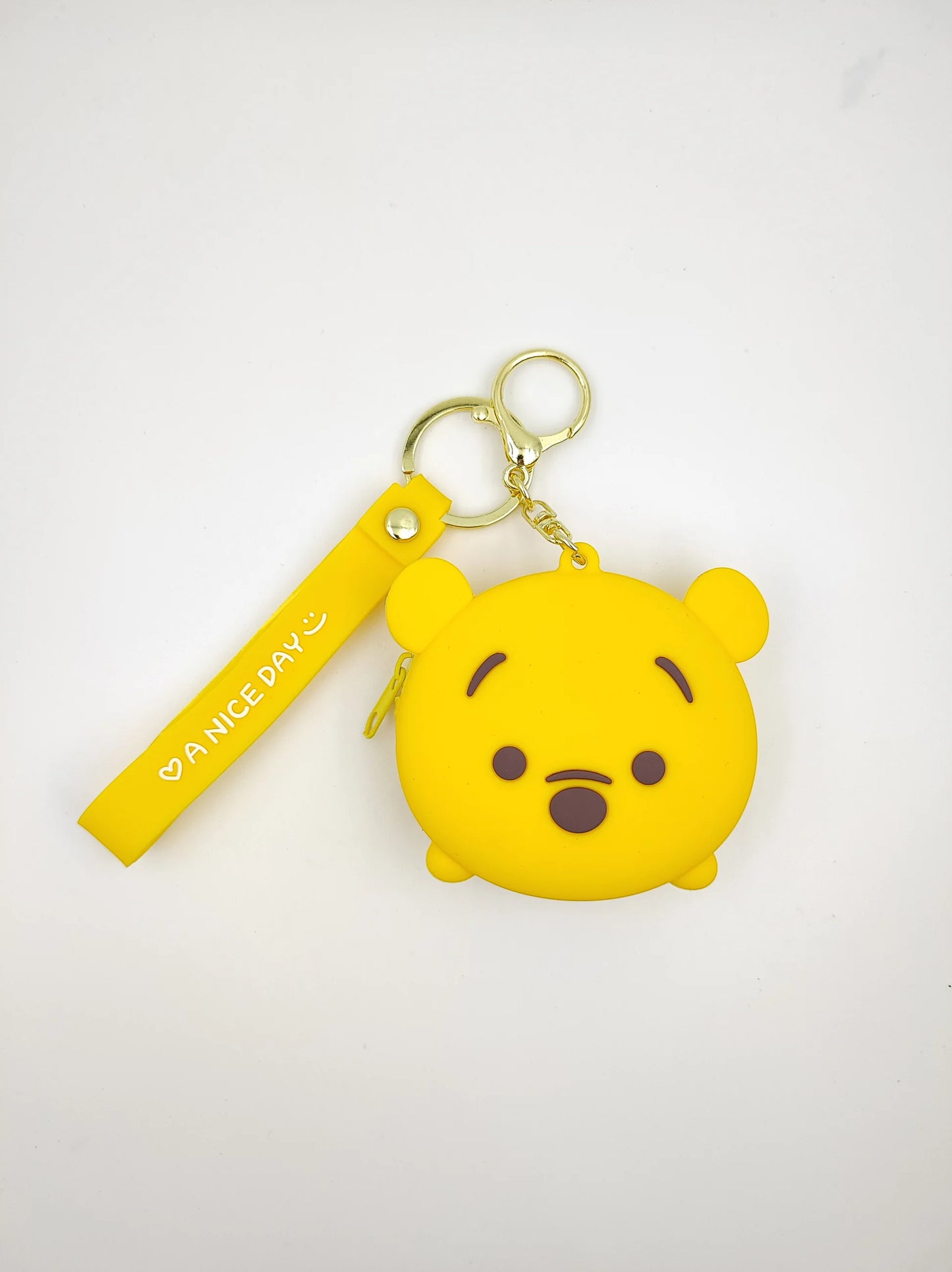 Silicone coin pouch keychain