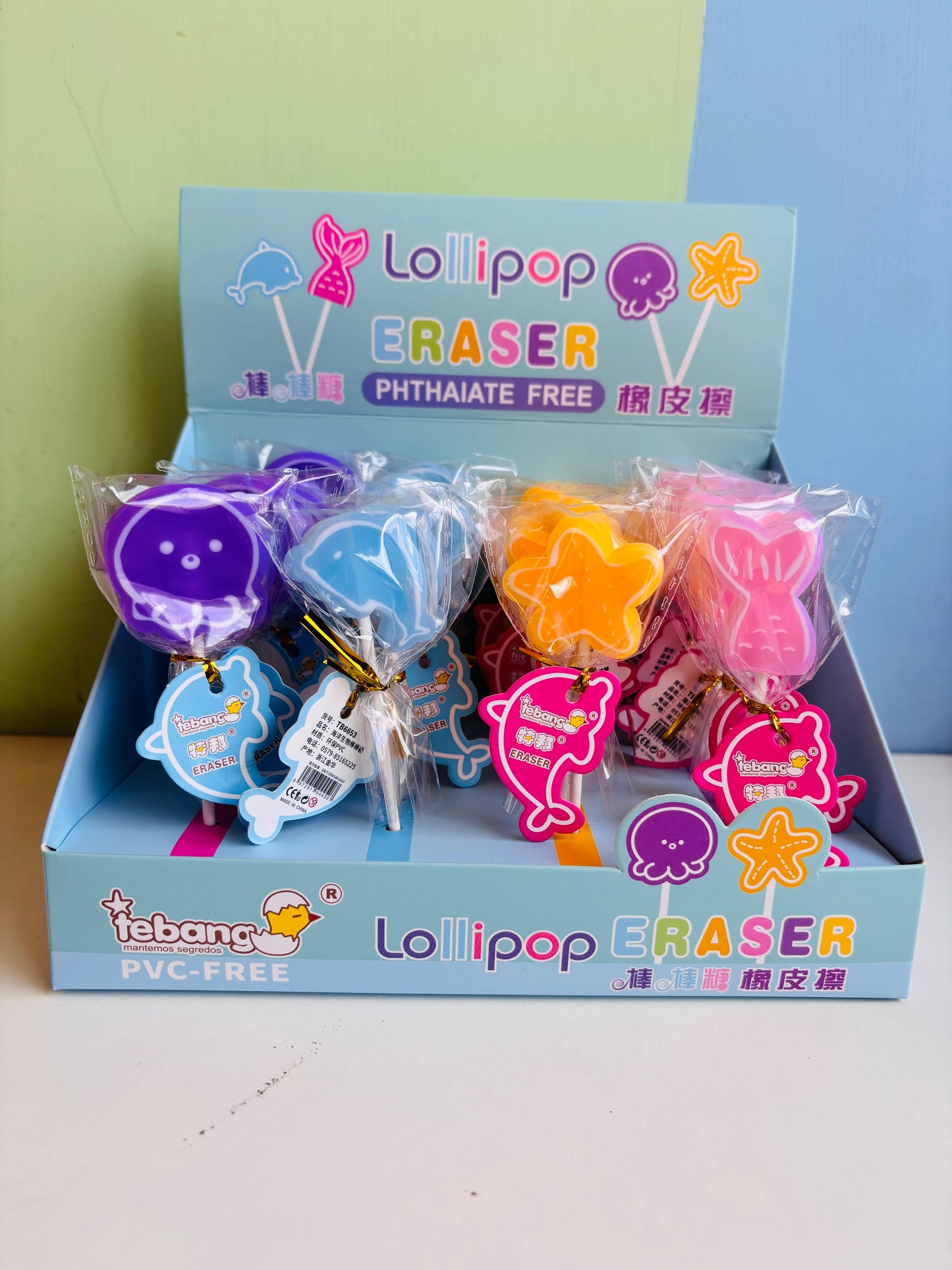 Lollipop Eraser for Kids