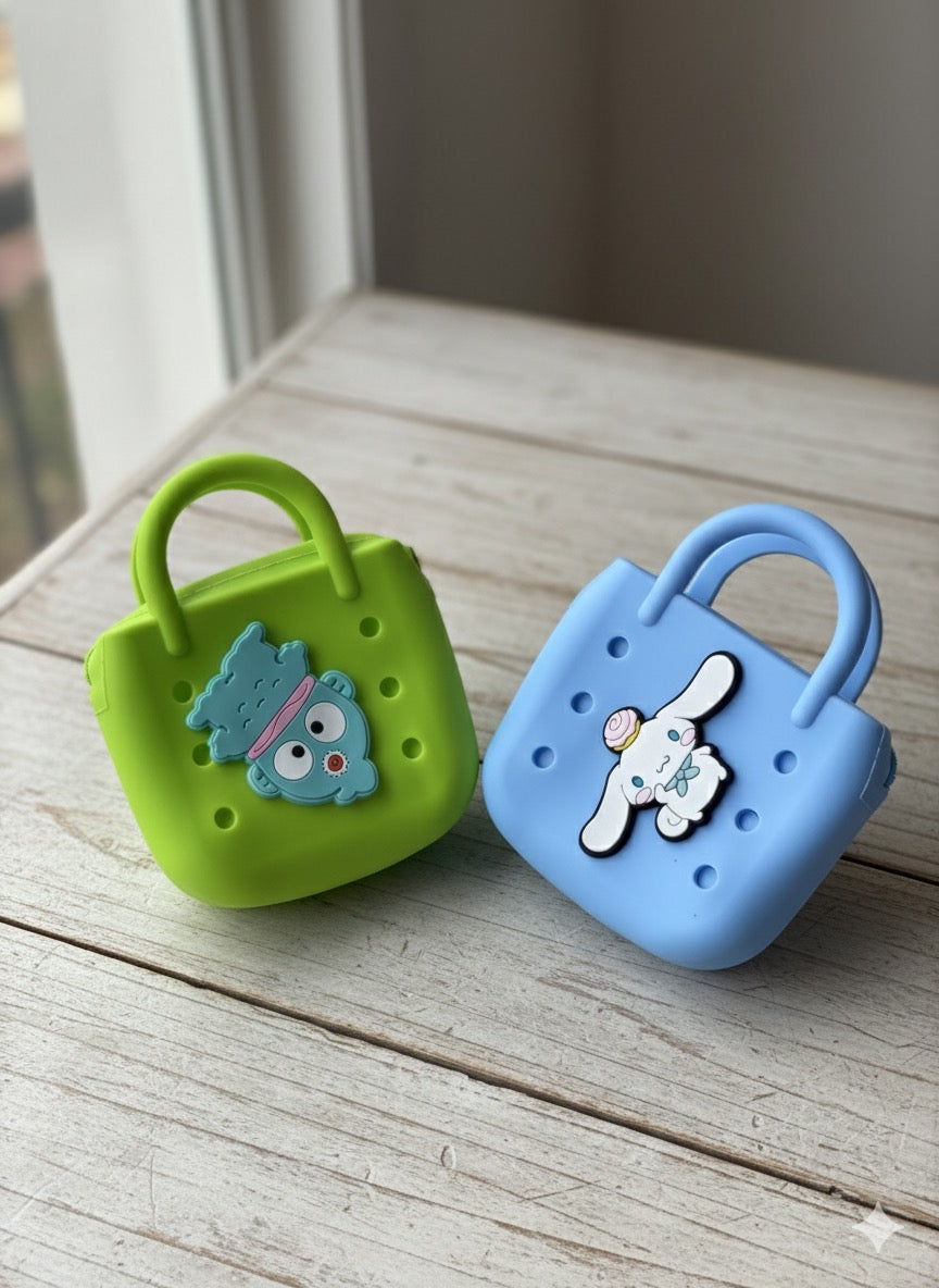 Silicone Mini Beach Bag Keychain