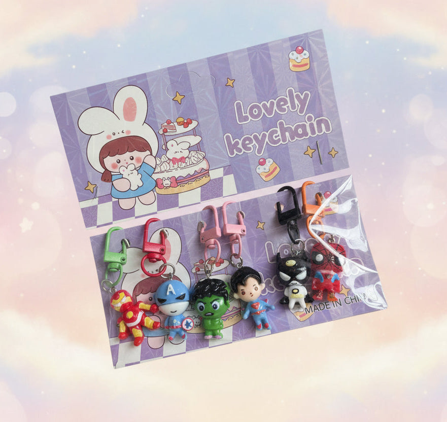 Lovely Mini Keychains (Set of 6)