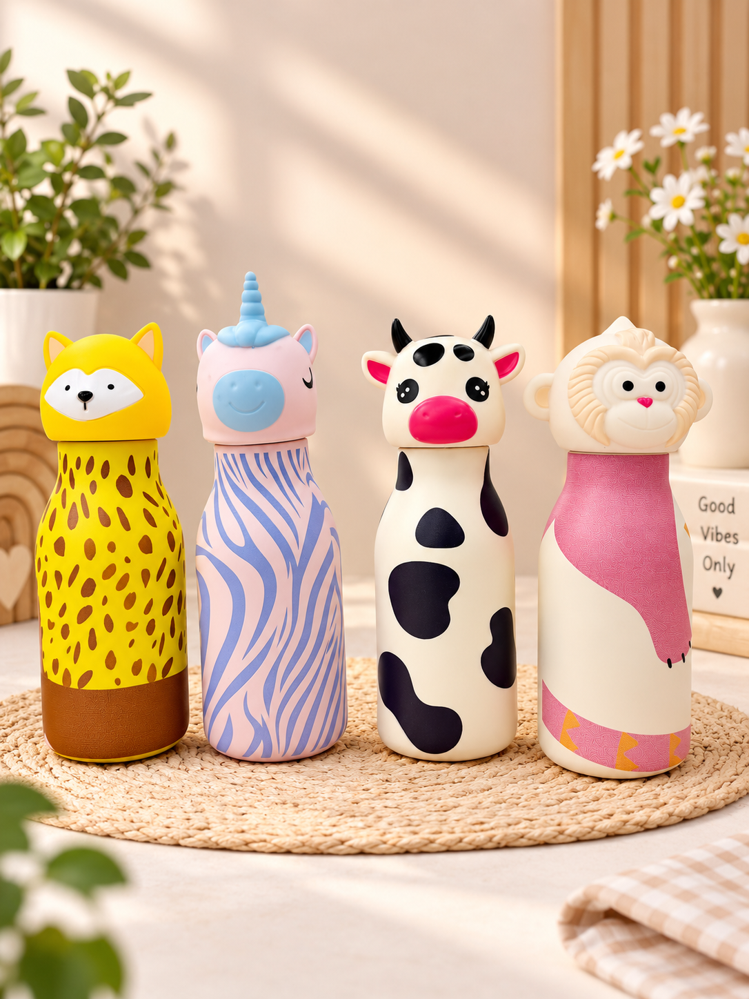 Cute Animal Face Water Bottle – Gift Ocean