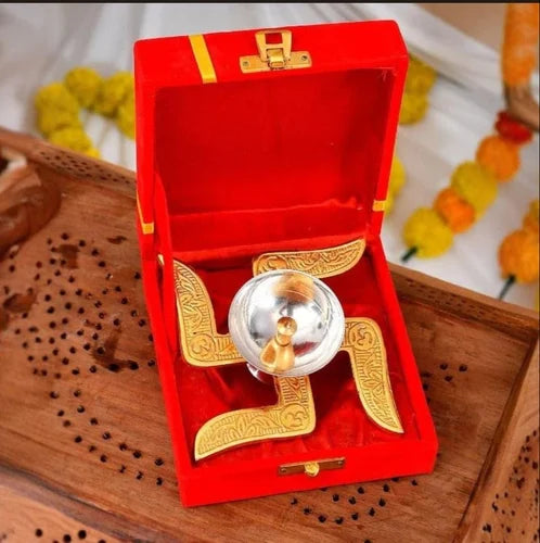 Swastik Diya with Velvet Gift Box