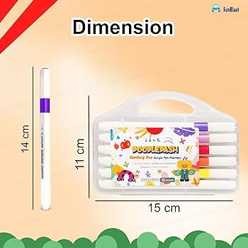 Doddledash Slimgrip Acrylic Marker – Set of 12