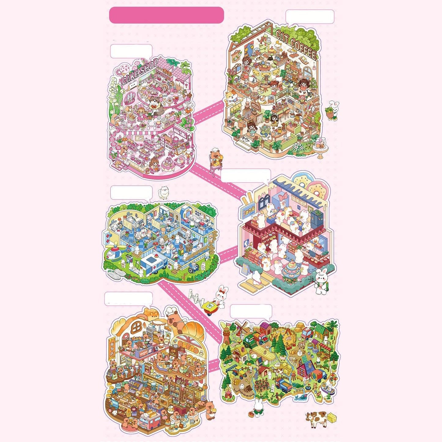 Miniature Worlds DIY Sticker Book | Kids DIY Craft Activity
