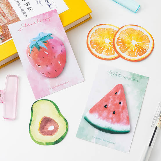 Cute Fruits Sticky Note ( Pack of 4 )