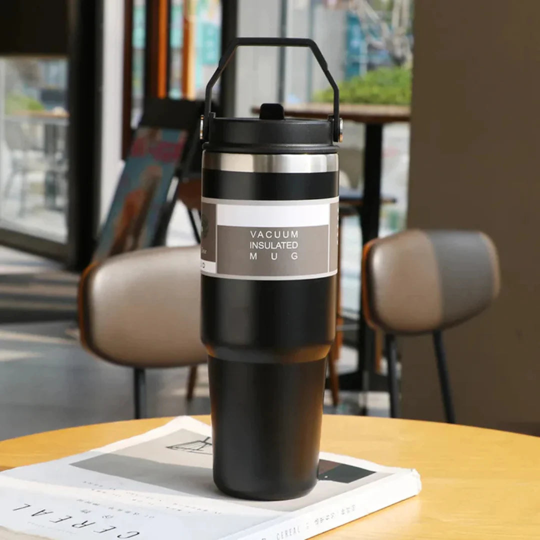 Vacuum Insulated Travel Mug with Handle