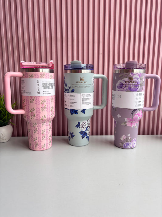 Floral Stanley Quencher H2.0 Tumbler