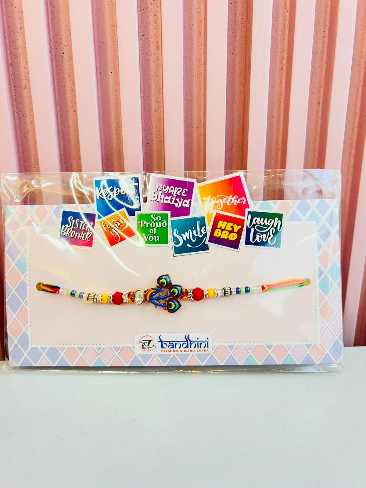 Colorful Sibling Bond – Rakhi with Fun Stickers & Love