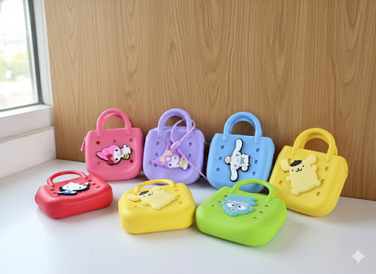 Silicone Mini Beach Bag Keychain