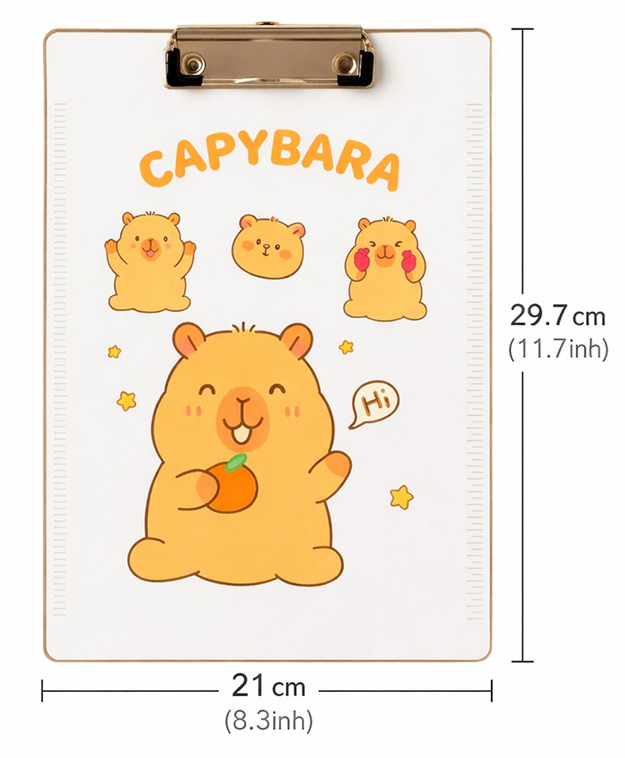 Cute Character Transparent Clipboard