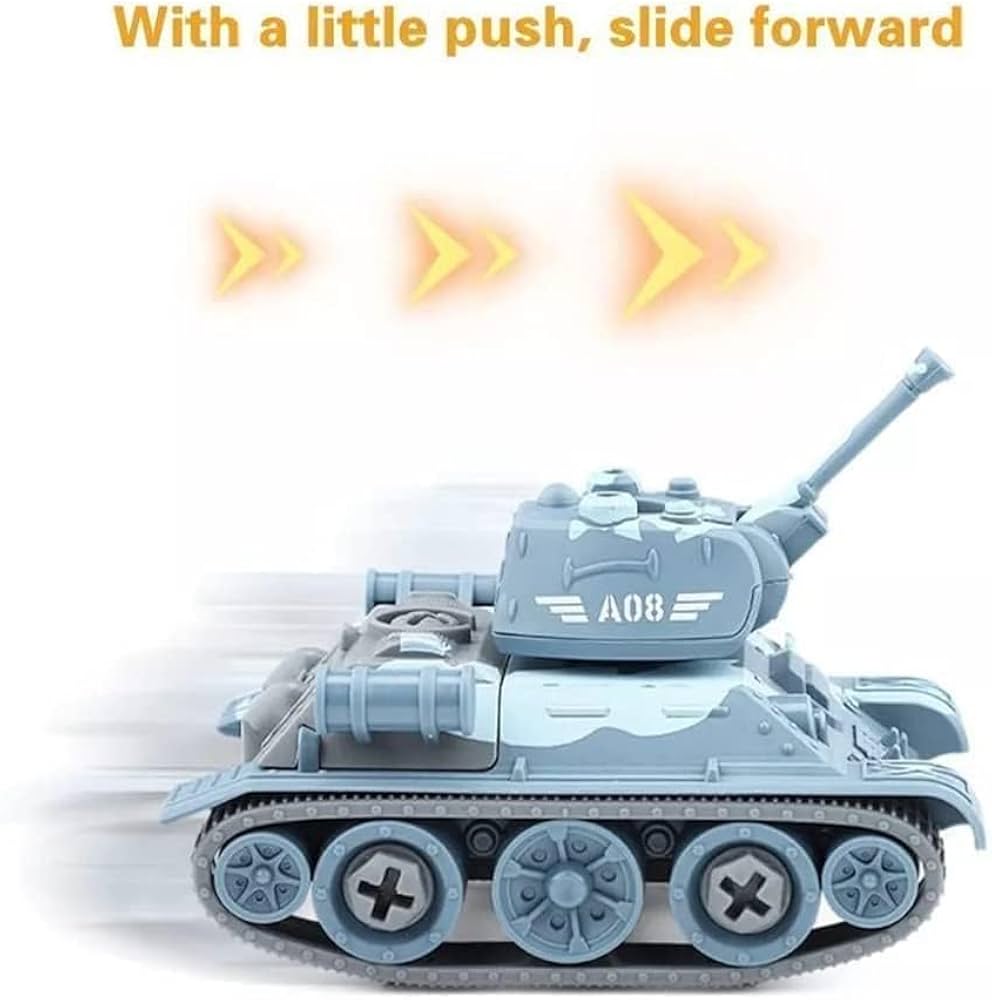 Military Army Foldable Vehicles Car Toy 4 Pack with Screwdriver Toy