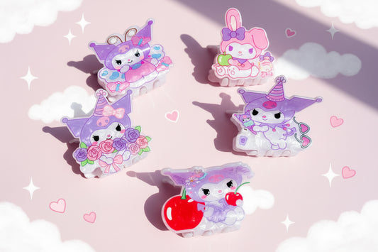 3D Kuromi Character Hair Clips