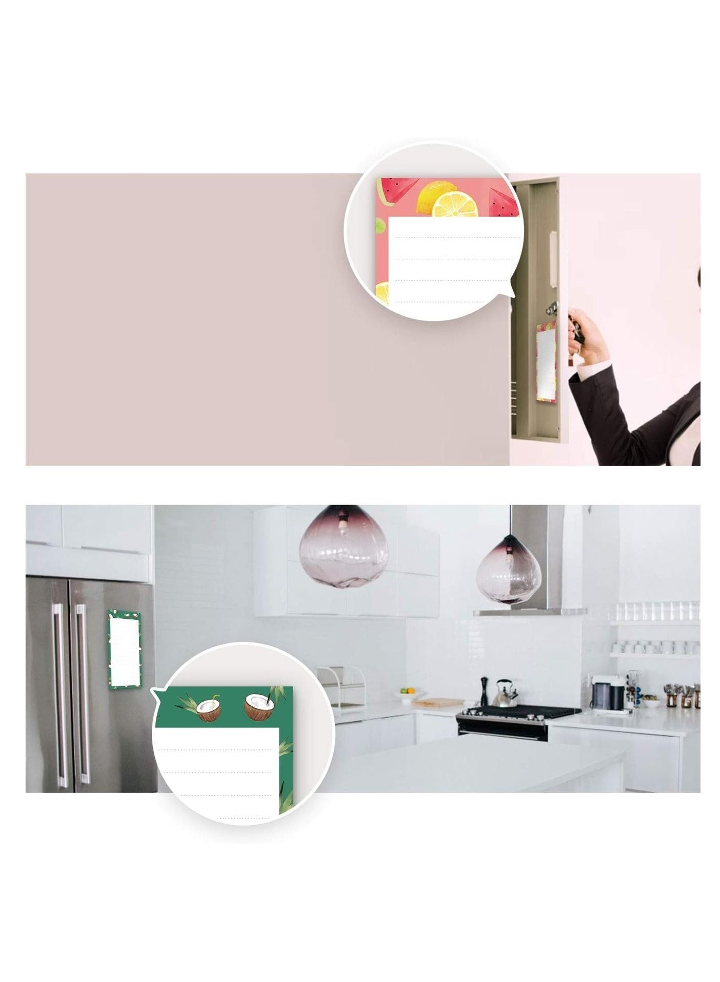 40-Sheet Memo Pad With Pencil And Magnetic Back Assorted Designs
