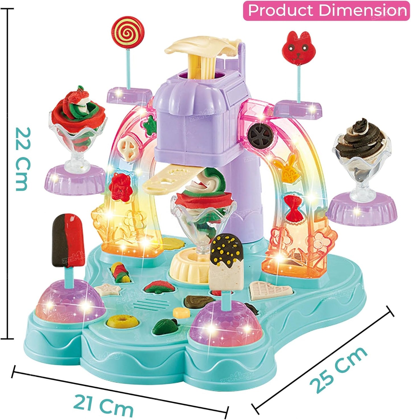 Clay Dough Toy Set for Kids Ice Cream Maker