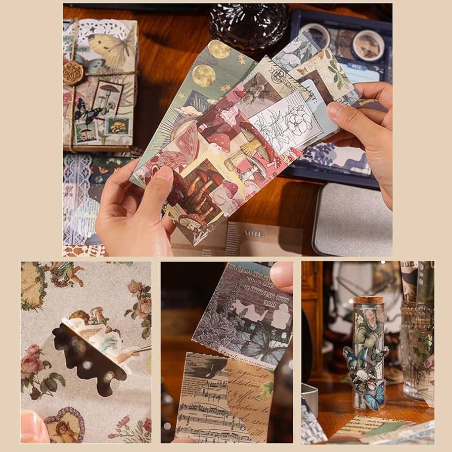 Paper Vintage Aesthetic Scrapbook Kit