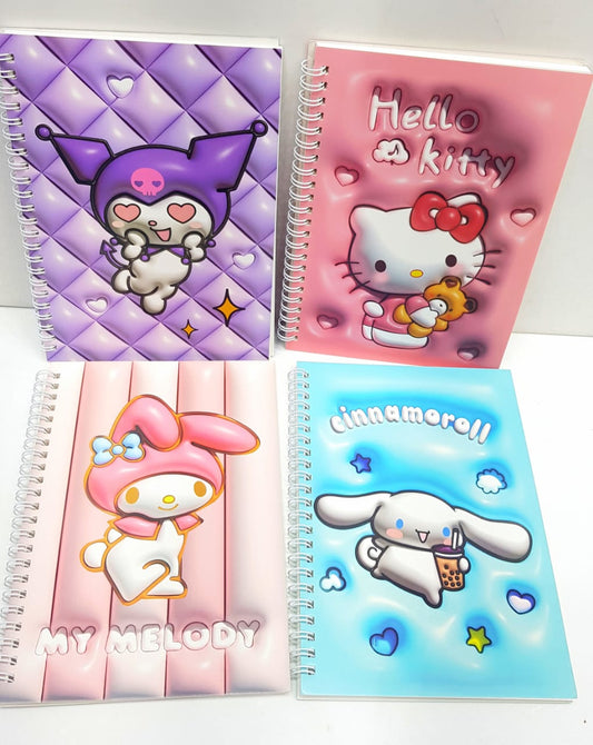 Kuromi 3D Design Spiral Diary