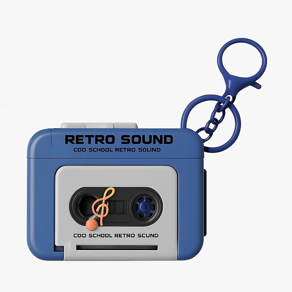 Retro Cassette Tape Mini Voice Recorder Keychain
