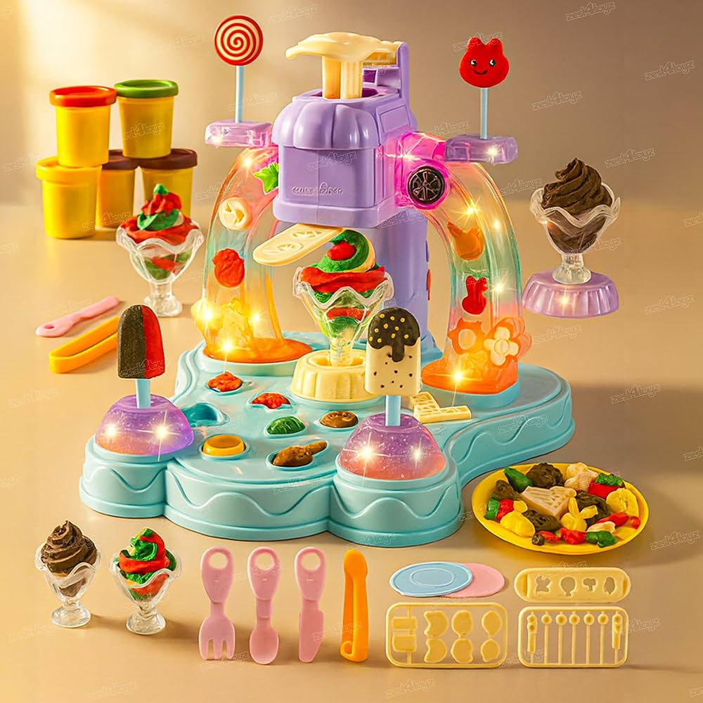Clay Dough Toy Set for Kids Ice Cream Maker