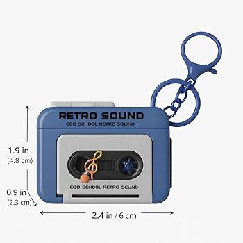 Retro Cassette Tape Mini Voice Recorder Keychain