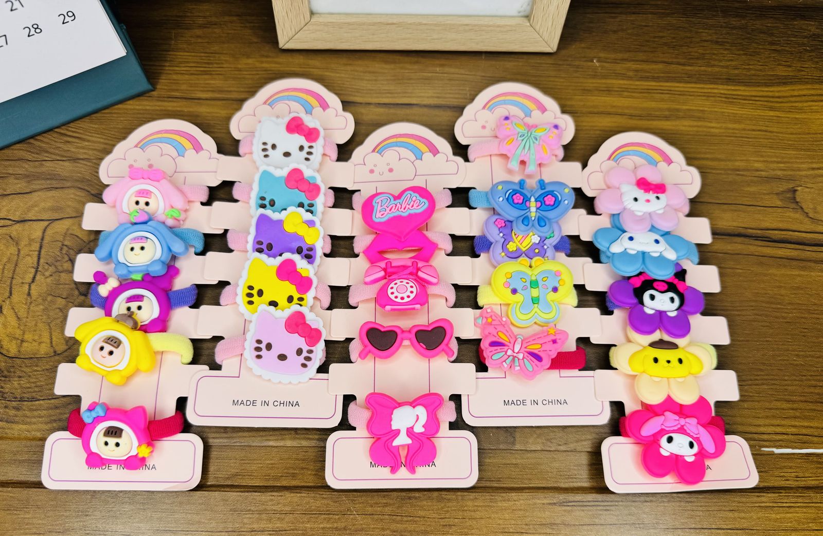 Kawaii Hair Ties ( Pack of 5 Hair Ties)