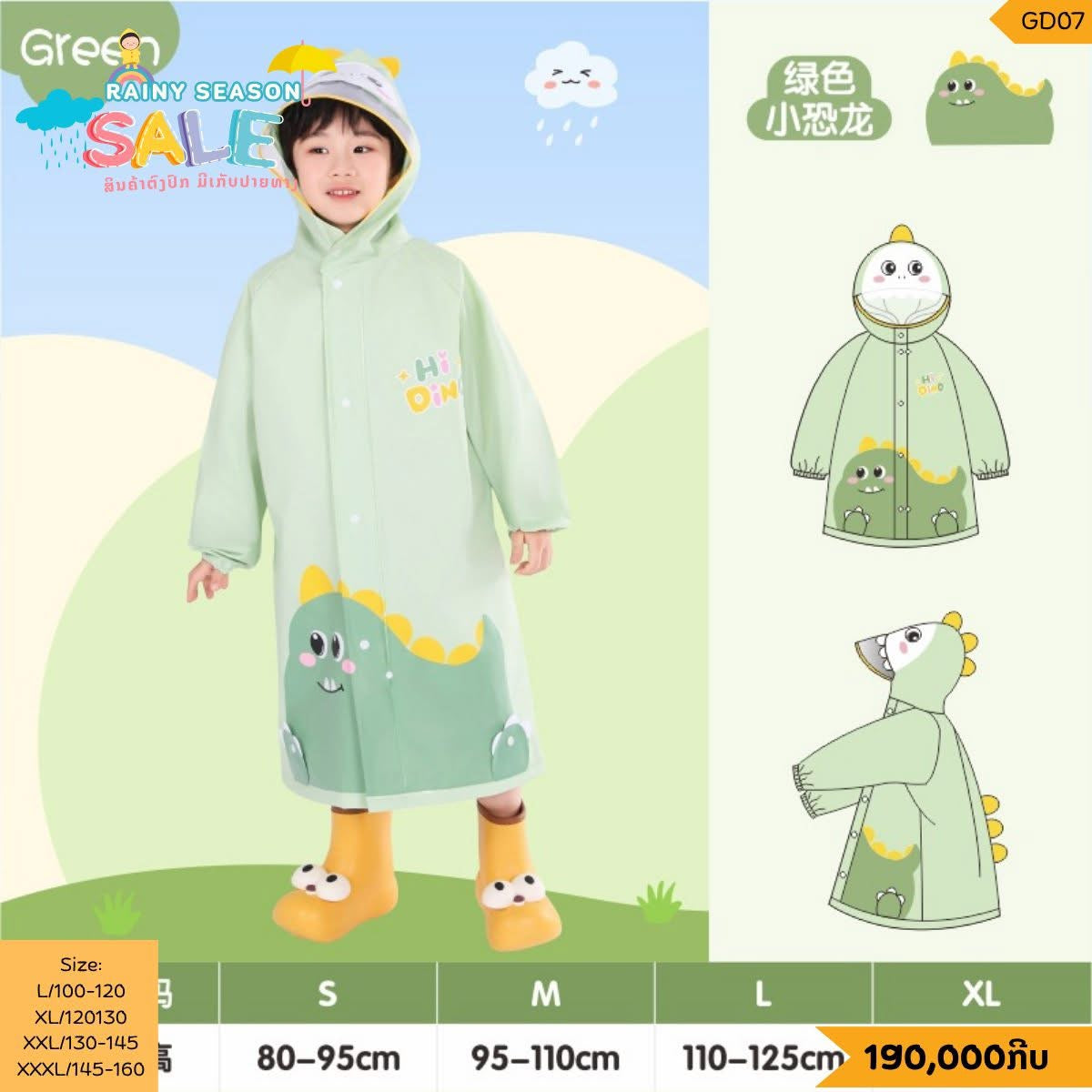 Cute Animal Waterproof Raincoat for Kids
