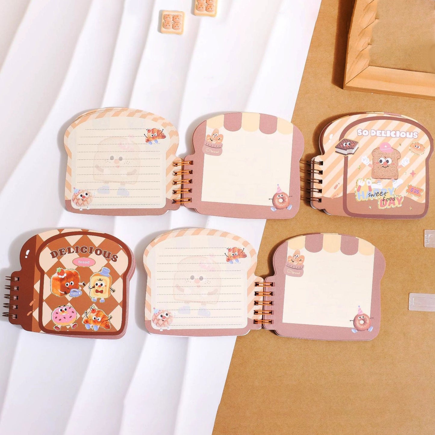 Cute Bakery-Themed Spiral Diary