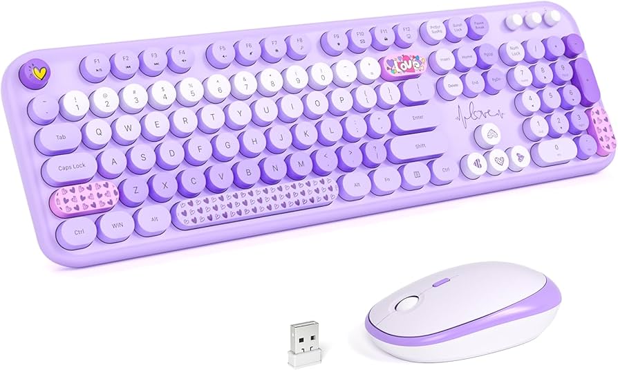 Kawaii Wireless Keyboard and Mouse Combo (Lovely)