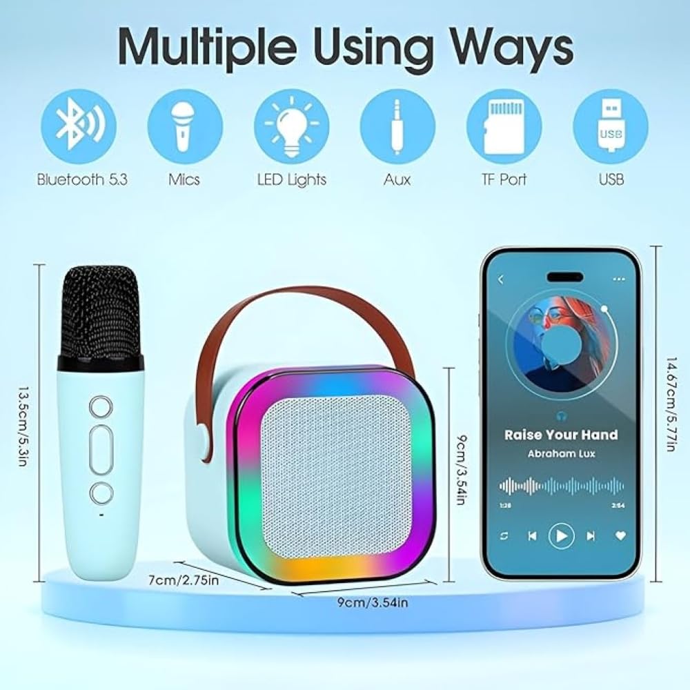 Colorful Bluetooth Speaker with Karaoke Mic System