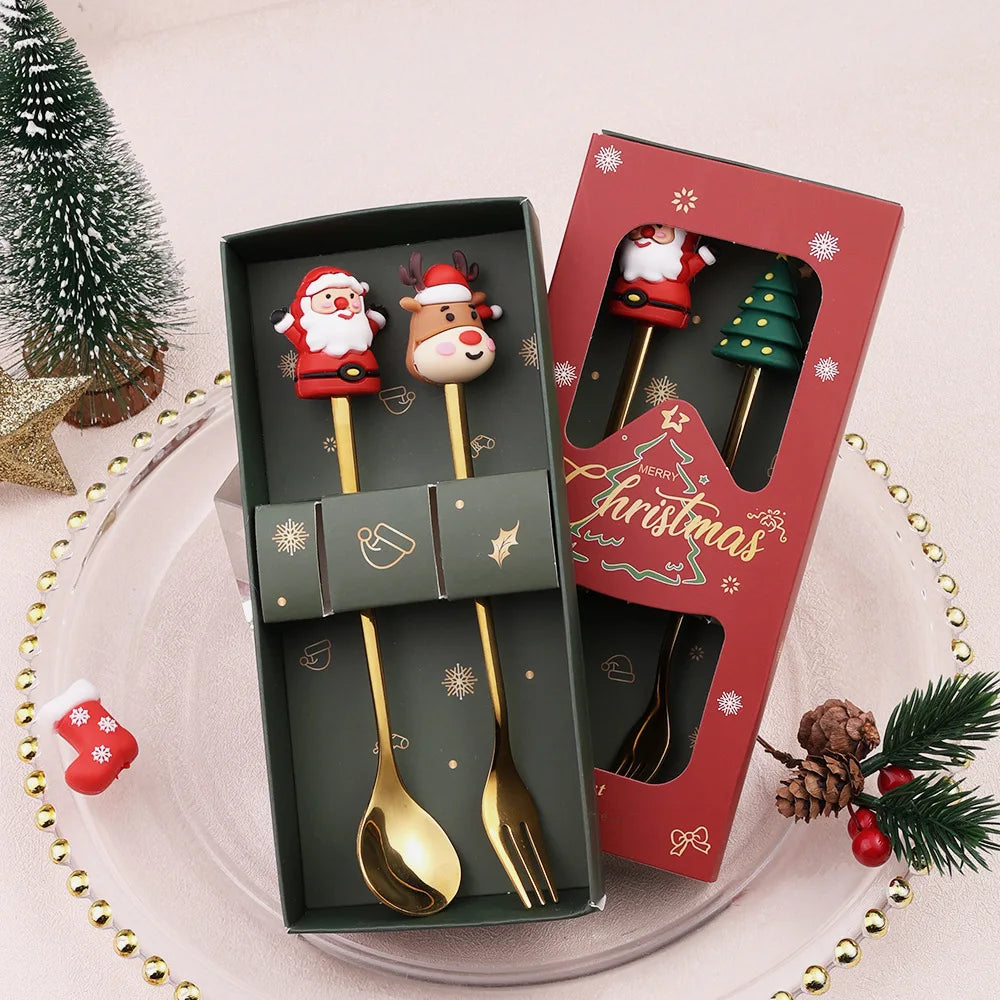 Christmas Spoon & Fork Set