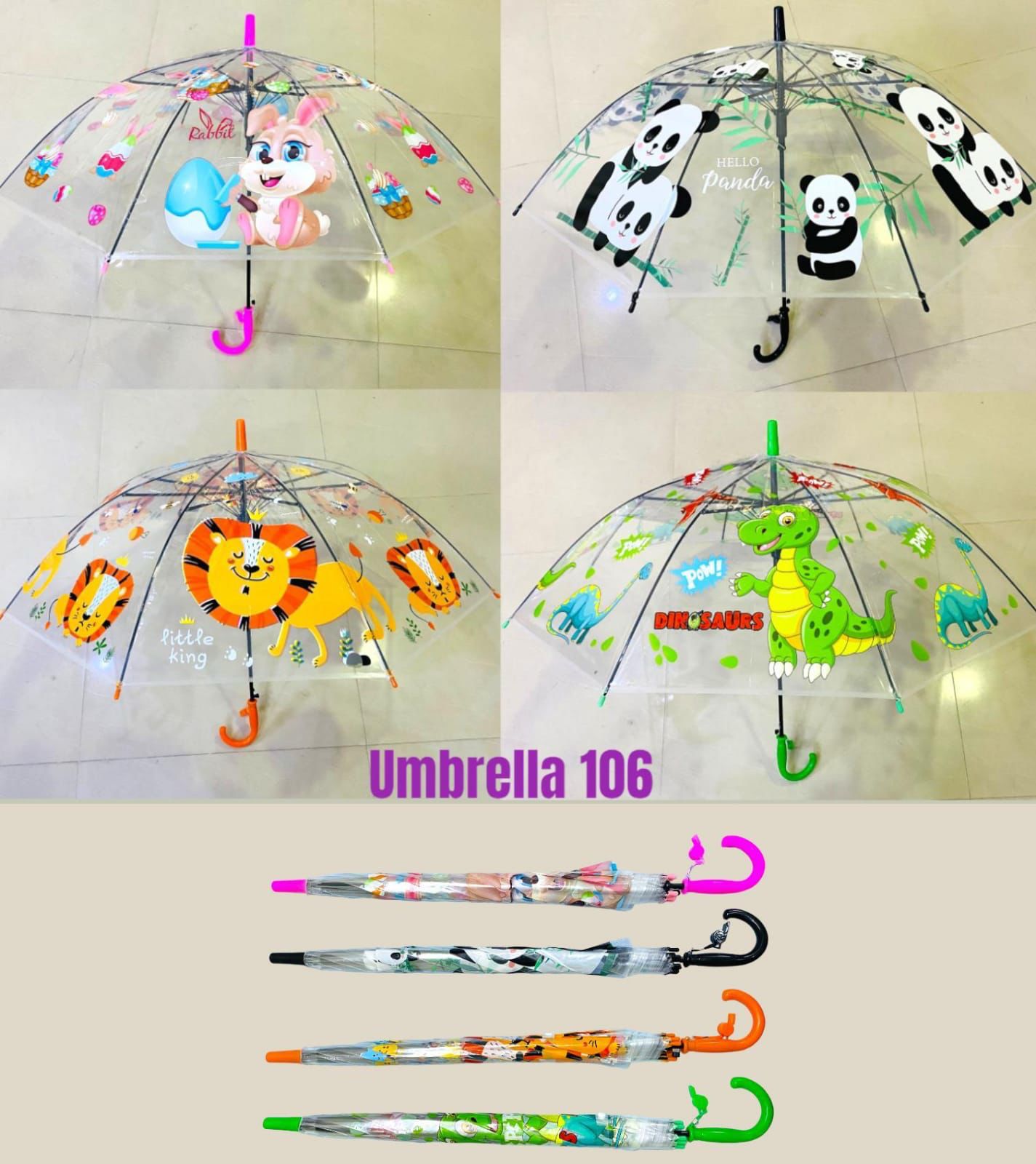 Transparent 3D Umbrella for KIDS