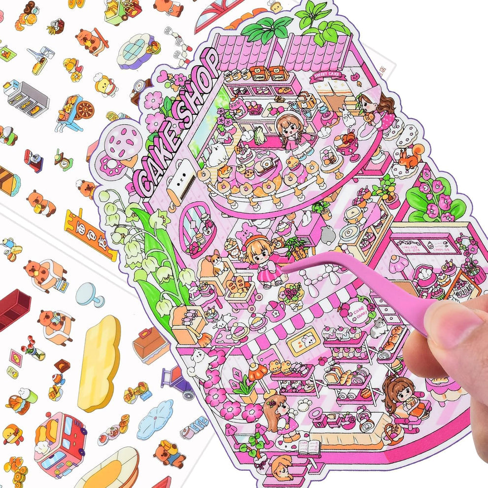 Miniature Worlds DIY Sticker Book | Kids DIY Craft Activity