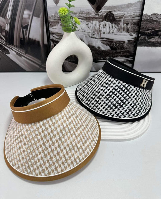 Check Print Beach Hat