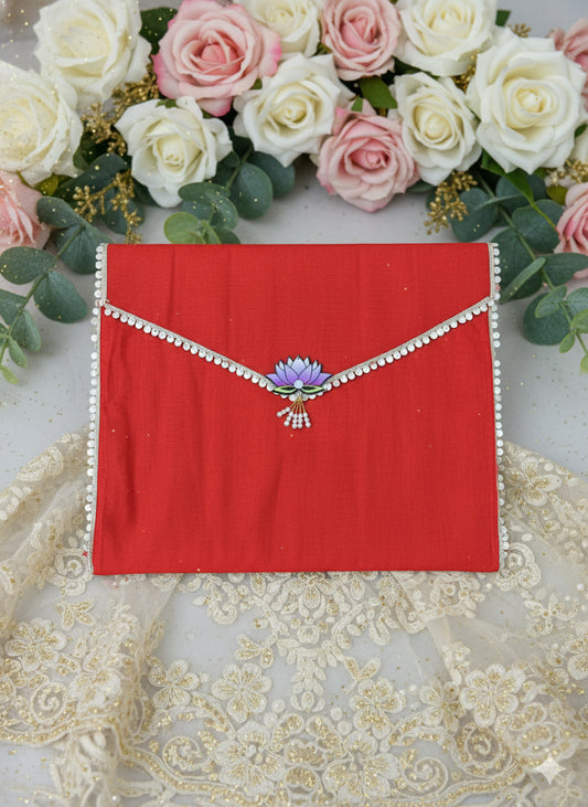 Pearl Lotus Shagun Pouch