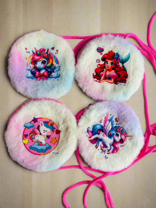Fur Rainbow Sling Bag