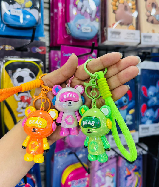 Bear-Themed Cartoon Keychain