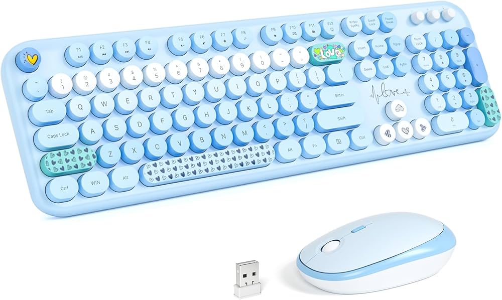 Kawaii Wireless Keyboard and Mouse Combo (Lovely)