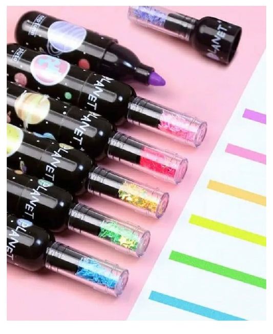 Space Bottle Highlighters ( Pack of 6 )