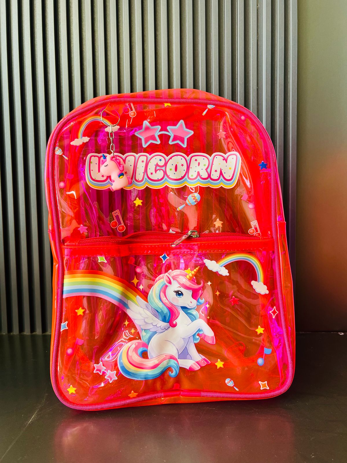 Transparent Neon School Bag