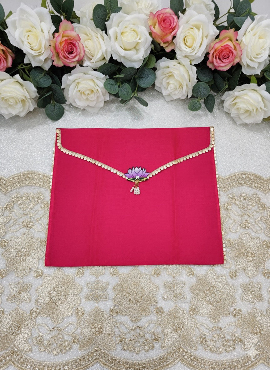 Pearl Lotus Shagun Pouch
