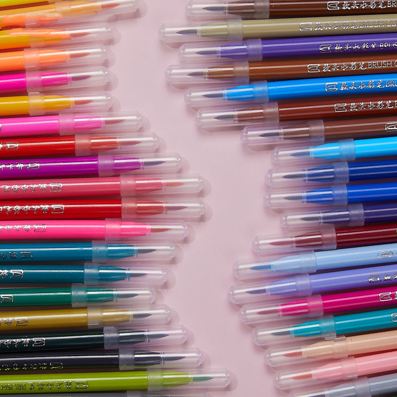 24-Color Brush Pen Sketch Markers - Perfect Artistic