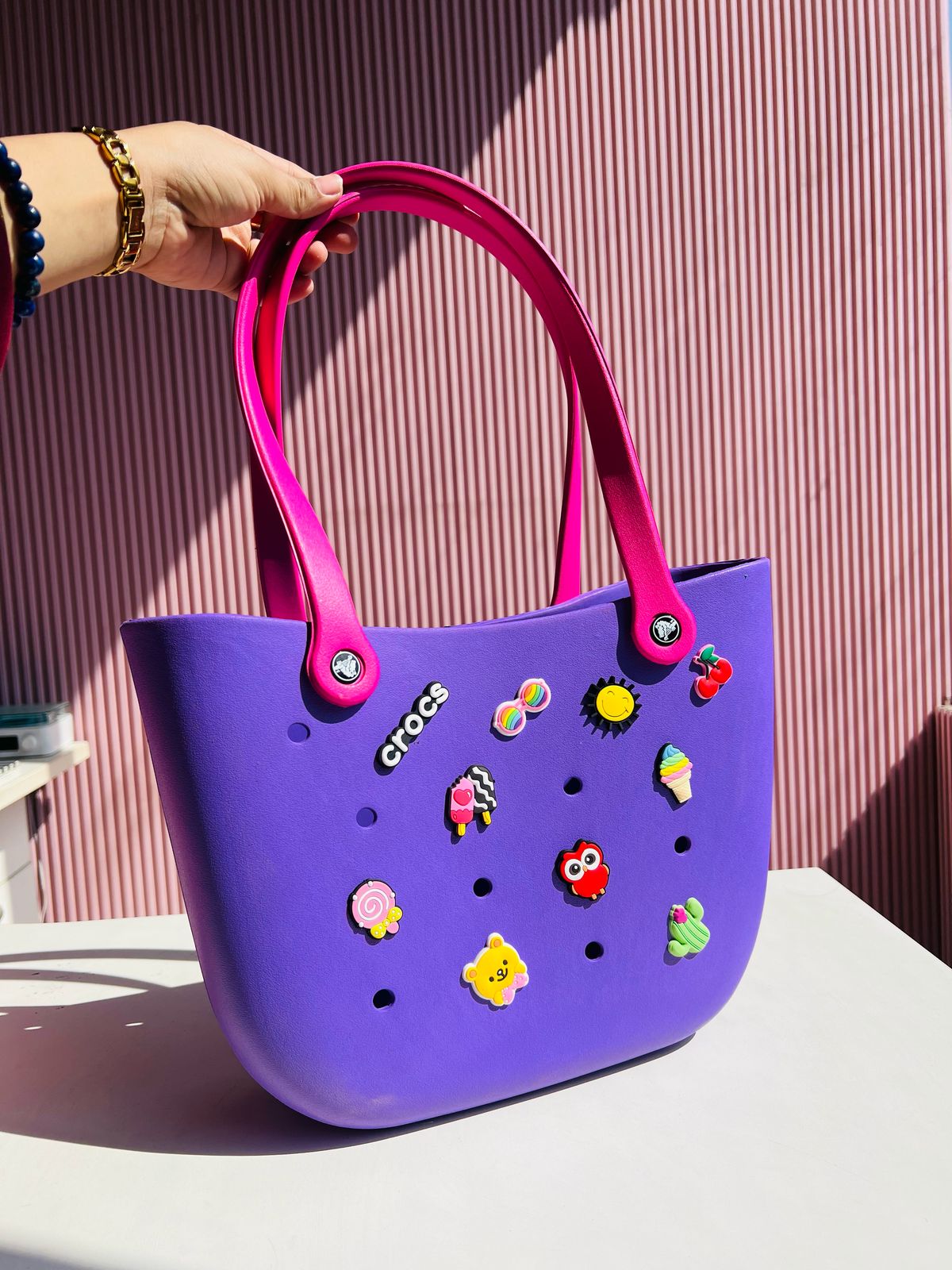 Sillicon Big Beach Bag With 17 Charms BG52