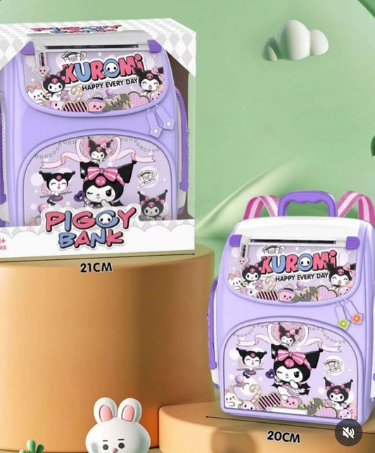 Electric Kuromi School Bag Piggy Bank/Money Box