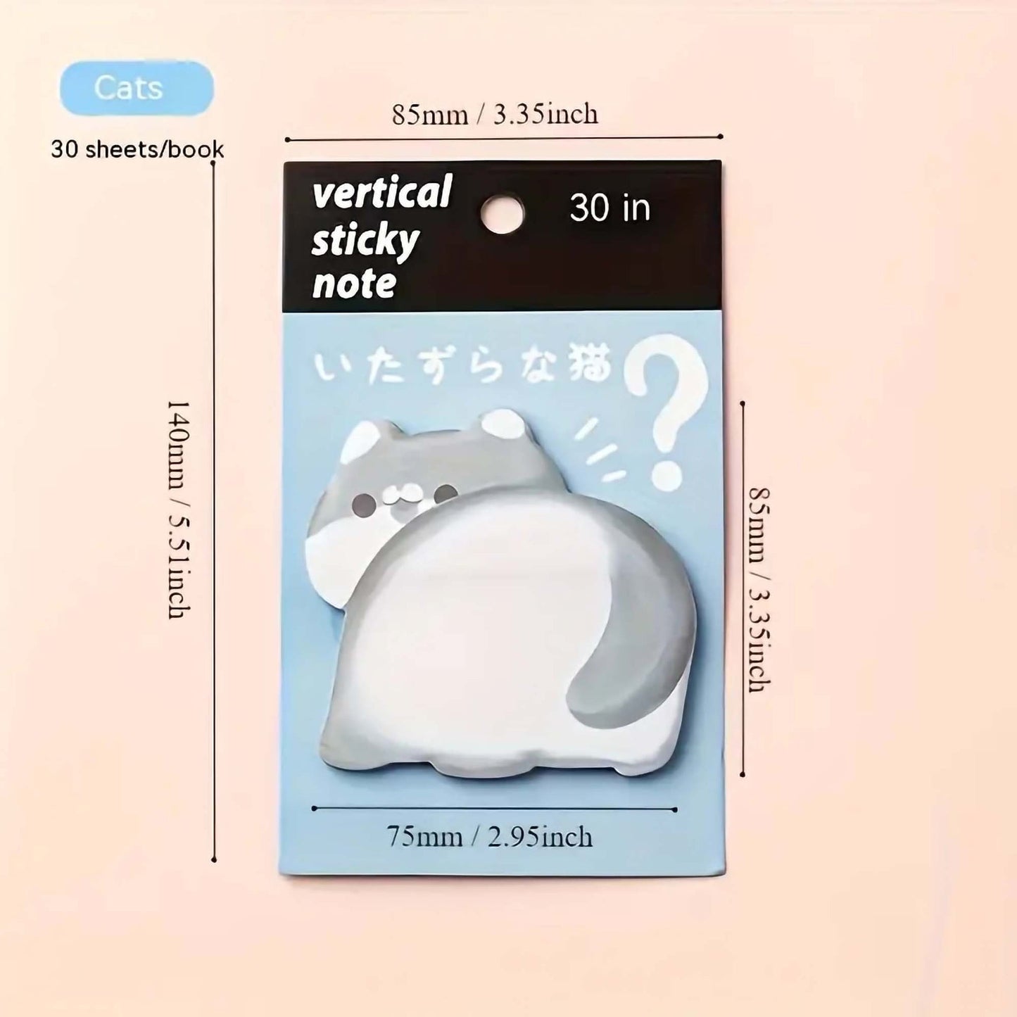 Kawaii Animal Hug Sticky Notes