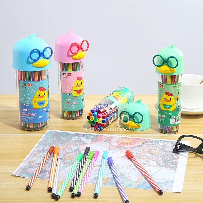 Goggles-Shaped Case Sketch Pens Set (12 Colors )