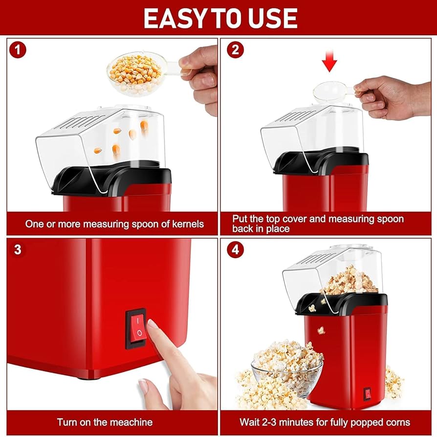 Oil-Free Hot Air Popcorn Maker